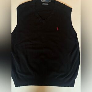 Polo by Ralph Lauren Black Sweater Vest Men’s size XXL
